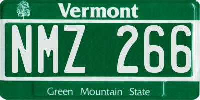 VT license plate NMZ266