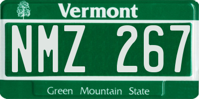 VT license plate NMZ267