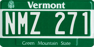 VT license plate NMZ271