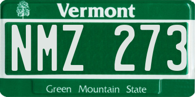 VT license plate NMZ273