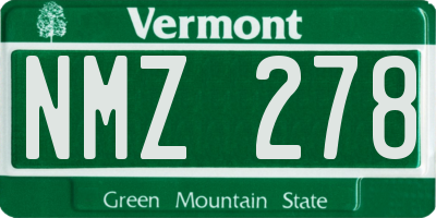 VT license plate NMZ278