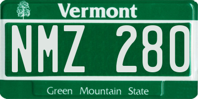 VT license plate NMZ280