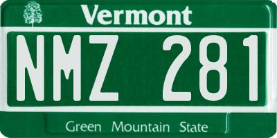 VT license plate NMZ281