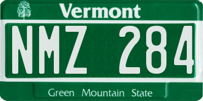 VT license plate NMZ284