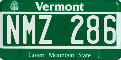 VT license plate NMZ286