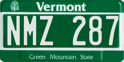 VT license plate NMZ287