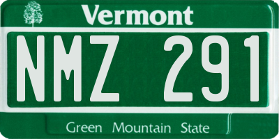 VT license plate NMZ291