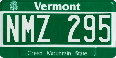 VT license plate NMZ295