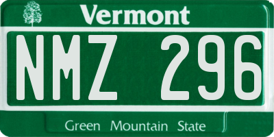 VT license plate NMZ296