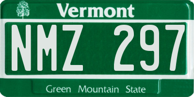 VT license plate NMZ297