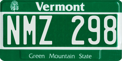 VT license plate NMZ298