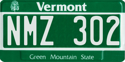 VT license plate NMZ302