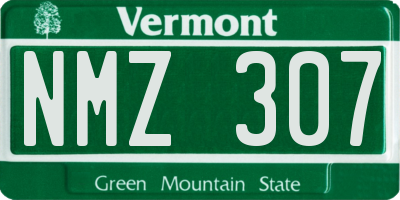 VT license plate NMZ307