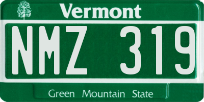 VT license plate NMZ319