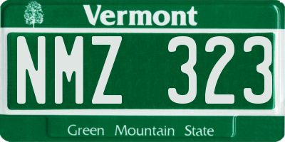 VT license plate NMZ323