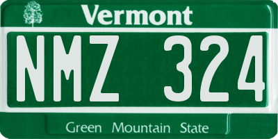 VT license plate NMZ324