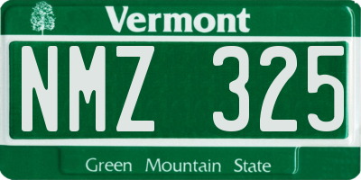 VT license plate NMZ325