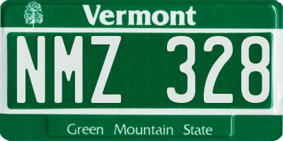 VT license plate NMZ328