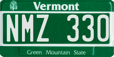 VT license plate NMZ330