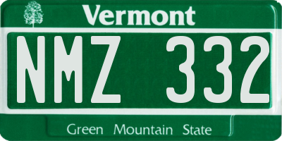 VT license plate NMZ332
