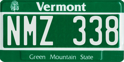 VT license plate NMZ338