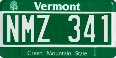 VT license plate NMZ341