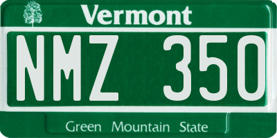 VT license plate NMZ350