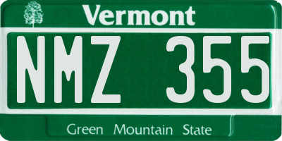 VT license plate NMZ355