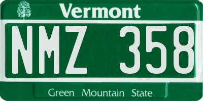 VT license plate NMZ358