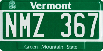 VT license plate NMZ367