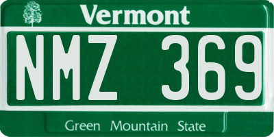 VT license plate NMZ369