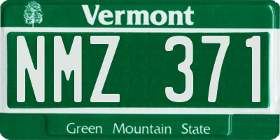 VT license plate NMZ371