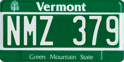 VT license plate NMZ379