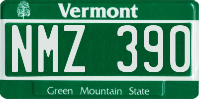 VT license plate NMZ390