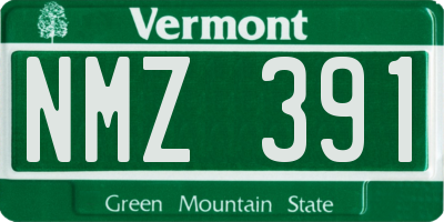 VT license plate NMZ391