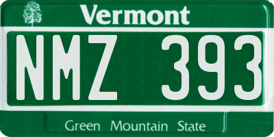 VT license plate NMZ393