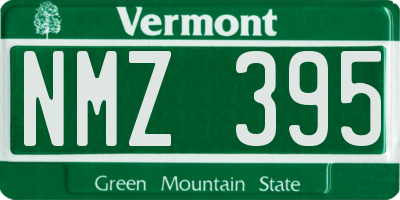 VT license plate NMZ395
