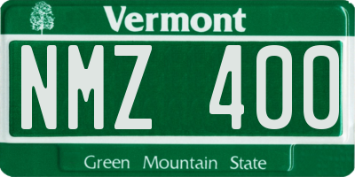 VT license plate NMZ400