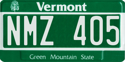 VT license plate NMZ405