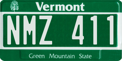 VT license plate NMZ411