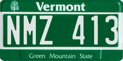 VT license plate NMZ413
