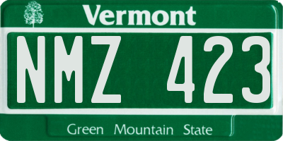 VT license plate NMZ423
