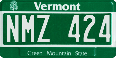 VT license plate NMZ424
