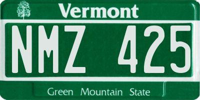 VT license plate NMZ425