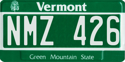 VT license plate NMZ426