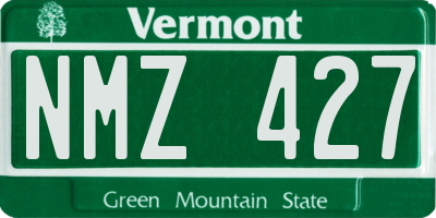 VT license plate NMZ427