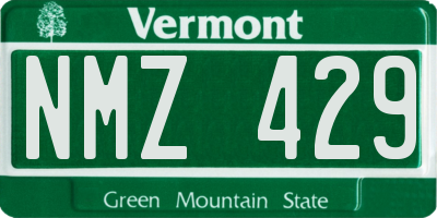 VT license plate NMZ429