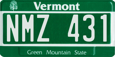 VT license plate NMZ431
