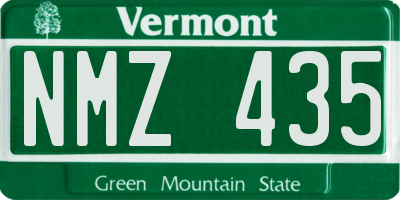 VT license plate NMZ435