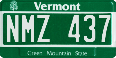 VT license plate NMZ437